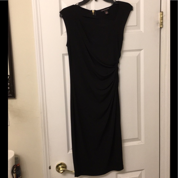 NWOT VICTORIA SECRET Rouched Black Dress - Picture 3 of 7
